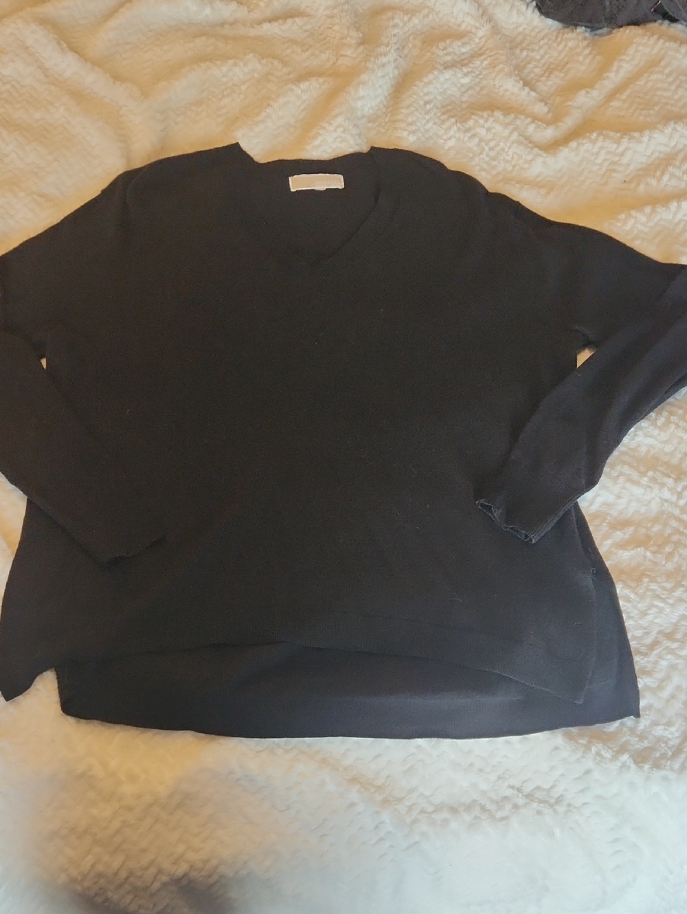 Michael Kors Black V- neck Long Sleeve Sweater Women's M